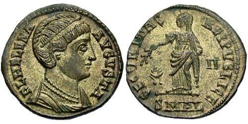1 Фоллис / 1 AE3 Римская империя (27BC-395) Бронза Елена Августа (250 -330)