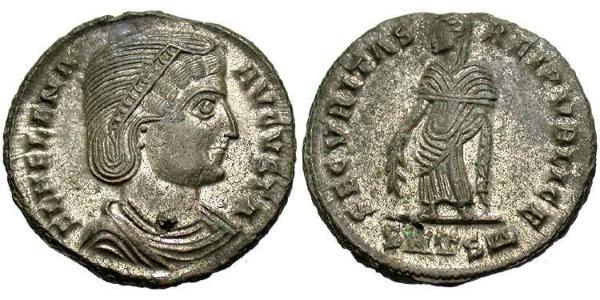1 Фоллис / 1 AE3 Римская империя (27BC-395) Бронза Елена Августа (250 -330)