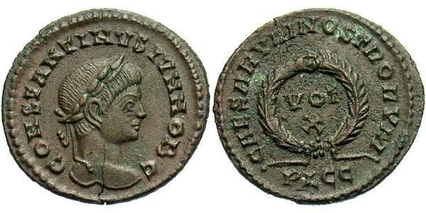 1 Фоллис / 1 AE3 Римская империя (27BC-395) Бронза Констанций II (317 - 361)