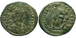 1 Фоллис /  AE2 Римская империя (27BC-395) Бронза Валентиниан II (371-392)