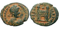 1 Фоллис /  AE4 Западная Римская империя (285-476) Бронза Магн Максим (335-388)