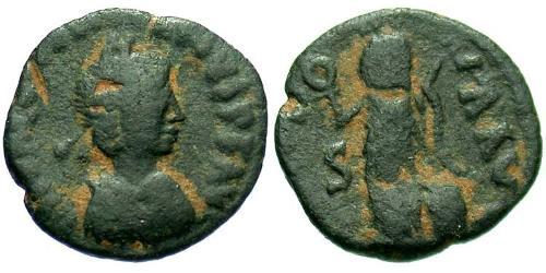 1 Фоллис /  AE4 Западная Римская империя (285-476) Бронза Валентиниан III (419-455)