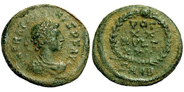 1 Фоллис /  AE4 Западная Римская империя (285-476) Бронза Грациан  (359-383)