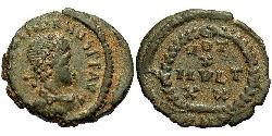 1 Фоллис /  AE4 Римская империя (27BC-395) Бронза Валентиниан II (371-392)