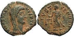 1 Фоллис /  AE4 Римская империя (27BC-395) Бронза Константин I (272 - 337)