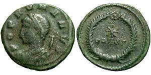 1 Фоллис /  AE4 Римская империя (27BC-395) Бронза Константин I (272 - 337)