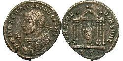 1 Фолліс Західна Римська імперія (285-476) Бронза Максенцій (278-312)