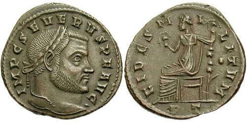 1 Фолліс Західна Римська імперія (285-476) Бронза Severus II (?- 307)