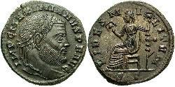 1 Фолліс Римська імперія (27BC-395) Бронза Галерій Максиміан (260-311)