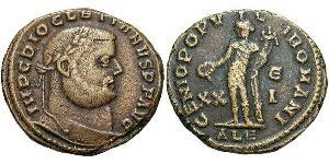 1 Фолліс Римська імперія (27BC-395) Бронза Діоклетіан (244-311)