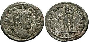 1 Фолліс Римська імперія (27BC-395) Бронза Максиміан (250-310)