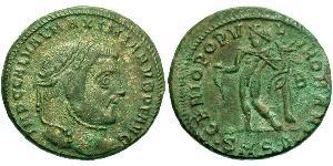 1 Фолліс Римська імперія (27BC-395) Бронза Галерій Максиміан (260-311)