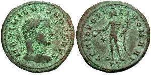 1 Фолліс Римська імперія (27BC-395) Бронза Галерій Максиміан (260-311)
