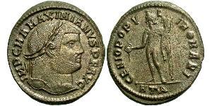 1 Фолліс Римська імперія (27BC-395) Бронза Максиміан (250-310)