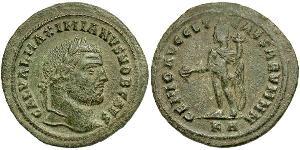 1 Фолліс Римська імперія (27BC-395) Бронза Галерій Максиміан (260-311)