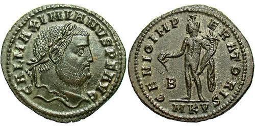 1 Фолліс Римська імперія (27BC-395) Бронза Галерій Максиміан (260-311)