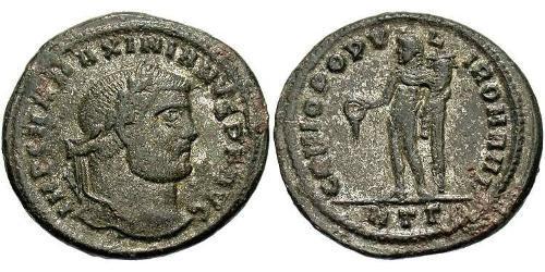 1 Фолліс Римська імперія (27BC-395) Бронза Максиміан (250-310)