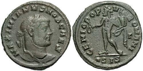 1 Фолліс Римська імперія (27BC-395) Бронза Галерій Максиміан (260-311)