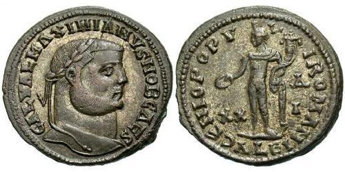 1 Фолліс Римська імперія (27BC-395) Бронза Галерій Максиміан (260-311)