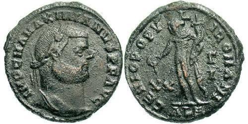 1 Фолліс Римська імперія (27BC-395) Бронза Максиміан (250-310)