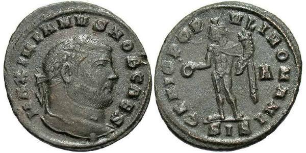 1 Фолліс Римська імперія (27BC-395) Бронза Галерій Максиміан (260-311)