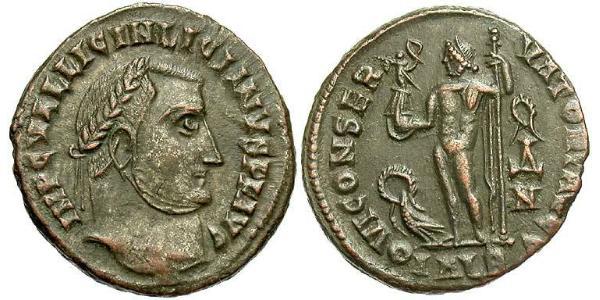 1 Фолліс Римська імперія (27BC-395) Бронза Ліціній I (265-324)