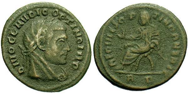 1 Фолліс Римська імперія (27BC-395) Бронза Клавдій II  (213-270)