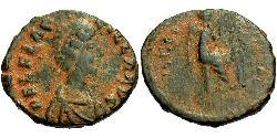 1 Фолліс /  AE2 Римська імперія (27BC-395) Бронза Элія Флацилла (?-385)