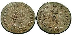 1 Фолліс /  AE2 Римська імперія (27BC-395) Бронза Валентиніан II (371-392)