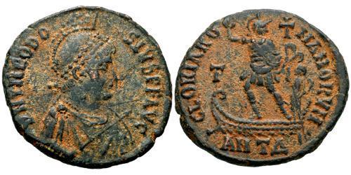 1 Фолліс /  AE2 Римська імперія (27BC-395) Бронза Феодосій I (347-395)