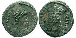 1 Фолліс /  AE4 Римська імперія (27BC-395) Бронза Феодосій I (347-395)
