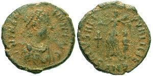 1 Фолліс /  AE4 Римська імперія (27BC-395) Бронза Феодосій I (347-395)