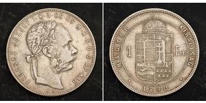1 Форинт Австро-Венгрия (1867-1918) Серебро Франц Иосиф I (1830 - 1916)
