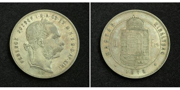 1 Форинт Австро-Венгрия (1867-1918) Серебро Франц Иосиф I (1830 - 1916)