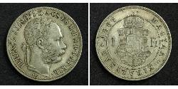 1 Форінт Австро-Угорщина (1867-1918) Срібло Франц Иосиф I (1830 - 1916)