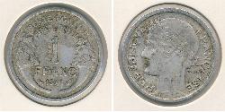 1 Франк Французское государство режима Виши (1940-1944) Алюминий 