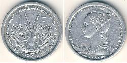 1 Франк French West Africa (1895-1958) Алюміній 