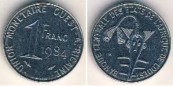 1 Франк French West Africa (1895-1958) Залізо 