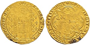 1 Франк Франкське королівство (843-1791) Золото Карл V Мудрий (1338 - 1380)