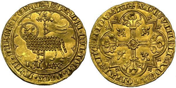 1 Франк Франкське королівство (843-1791) Золото Іоанн II Добрий(1319-1364)