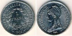 1 Франк French Fifth Republic (1958 - ) Нікель 