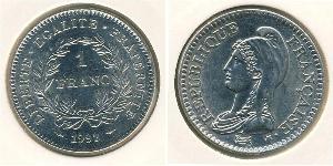 1 Франк French Fifth Republic (1958 - ) Нікель 
