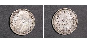 1 Франк Бельгия Серебро Леопольд II (1835 - 1909)