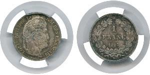 1 Франк July Monarchy (1830-1848) Срібло Луі-Філіп I (1773 -1850)