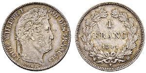 1 Франк July Monarchy (1830-1848) Срібло Луі-Філіп I (1773 -1850)