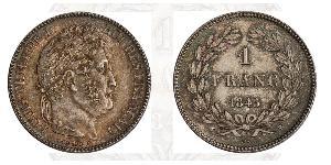 1 Франк July Monarchy (1830-1848) Срібло Луі-Філіп I (1773 -1850)