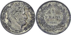 1 Франк July Monarchy (1830-1848) Срібло Луі-Філіп I (1773 -1850)