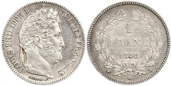 1 Франк July Monarchy (1830-1848) Срібло Луі-Філіп I (1773 -1850)