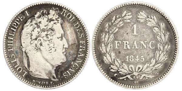 1 Франк July Monarchy (1830-1848) Срібло Луі-Філіп I (1773 -1850)