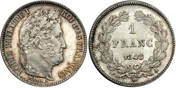 1 Франк July Monarchy (1830-1848) Срібло Луі-Філіп I (1773 -1850)